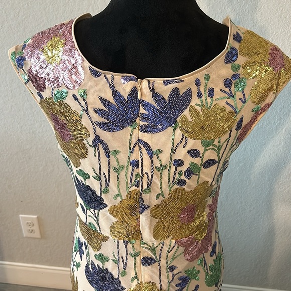 NWOT SHEIN (FAERIESTY - XL) Formal Floral Sequence Gown - Picture 7 of 14